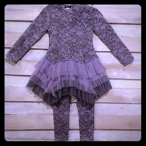 KATE MACK SZ 6X MAUVE AND GREY Paisley